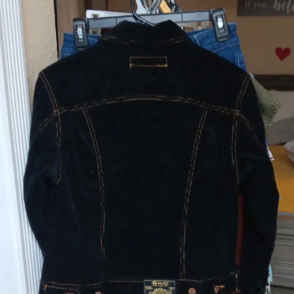 Women's Black Denim Jacket - Picture 5 of 8